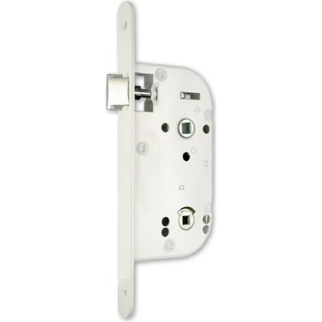 Serrure axe 50 NF Métalux bec de cane droite sans gâche réversible - aspect inox - EURO-ELZETT - G848E2D7K4 ROZ