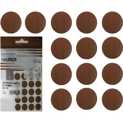 MAURER tapatornillos adhesivos sapelly (blister 20 unidades)