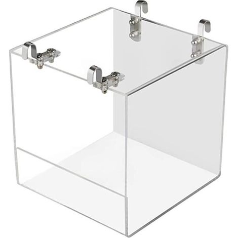 Baignoire pour oiseaux avec crochet de suspension en métal pour la plupart des cages , Transparent (1/4)