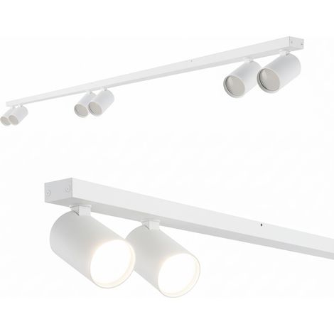 Plafonnier à 6 spots orientables IP20 GU10 230V MALGA 6 LINE blanc EDO Solutions (1/5)