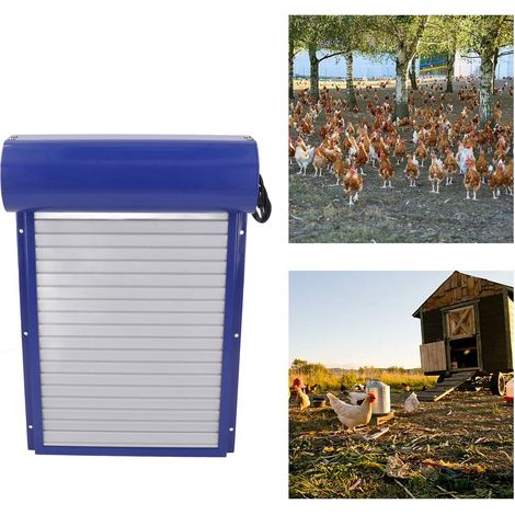 Porta automatica per pollaio con timer - Materiale: metallo, ferro e plastica - Dimensioni: 37x24,7 cm - Richiede 3 batterie AA - Adattatore di corrente da 100-240 V (USA) (1/4)