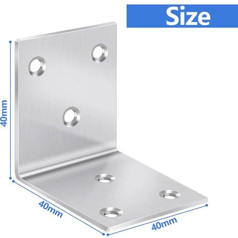 Set mit 20 Eckwinkeln aus Edelstahl für Möbel und Regale (1/4)