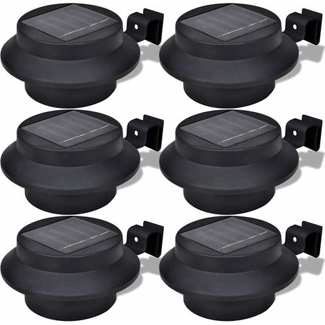 Maison Exclusive - Lampade Solari 6 pz Luci per Recinzioni Nere (1/5)