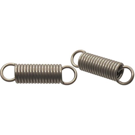 Ressort de traction - 2 pièces - Acier inoxydable V2A - Résistance 192N - Pour mécanique et industrie - Ø15mm L54,5mm (1/2)