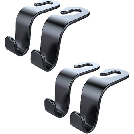 Set di 4 ganci per poggiatesta del seggiolino auto, tipo S, neri (1/5)