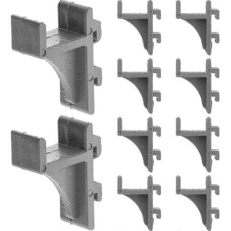 10 clips de fixation pour étagère de congélateur/réfrigérateur, support en plastique P20250110294 (1/5)