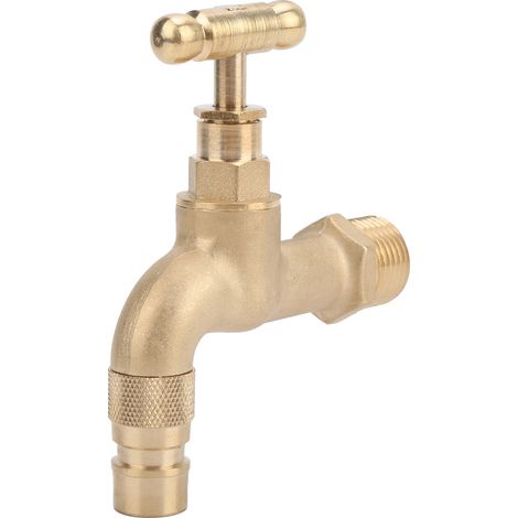 Robinet de Prélavage G1/2in Installation Murale Brass, Étanche à Chaud et Froid, Contrôle Manuel Économique, Pour Washing Machine, Mop Pool (1/5)