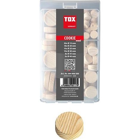 TOX Mini-set de plaquettes de bois transversales Coockie wood 82 pièces (1/5)