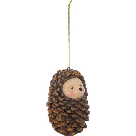 Hängende Tannenbaum- und Tannenzapfen-Dekoration aus Kunstharz, 9 cm - Feeric lights & christmas (1/2)