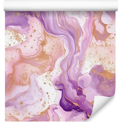 Carta da parati color rosa cipria e corallo per soggiorno e camera da letto, 50x1000 cm. (1/5)