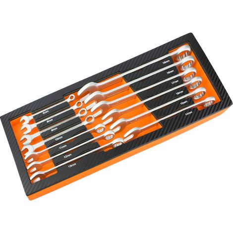Fischer Darex – Module mousse 13 clés mixtes pour servante d'atelier – Mousse haute densité antidérapante – Dimensions 18 x 40 x 5.5 cm – Rangement optimisé (1/4)