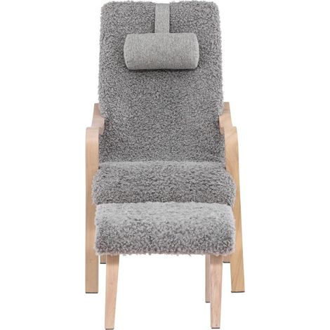 Fårö fauteuil avec repose-pieds gris. (1/5)