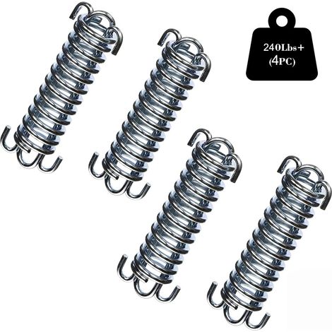 Lot de ressorts de tension pour tente de camping, voile d'ombrage, auvent, accessoires de fixation, ressort de traction inoxydable, pour un montage sûr, coupe-vent en acier inoxydable (1/5)