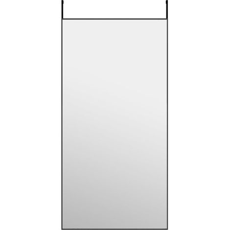 Maison Exclusive - Türspiegel Schwarz 50x100 cm Glas und Aluminiu