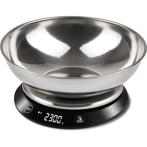 Girmi PS84 Negro, Acero inoxidable Encimera Alrededor Báscula electrónica de cocina