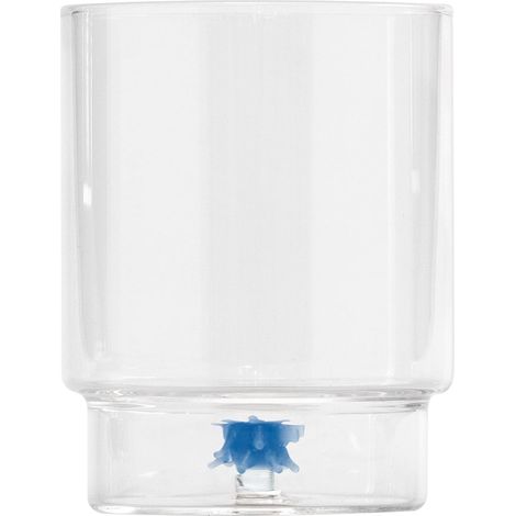 Zafferano Set 6 Tumbler Teca Mare Decorazione Riccio in Vetro Borosilicato Soffiato a Mano, Design Impilabile per Tavola Elegante ed Originale
