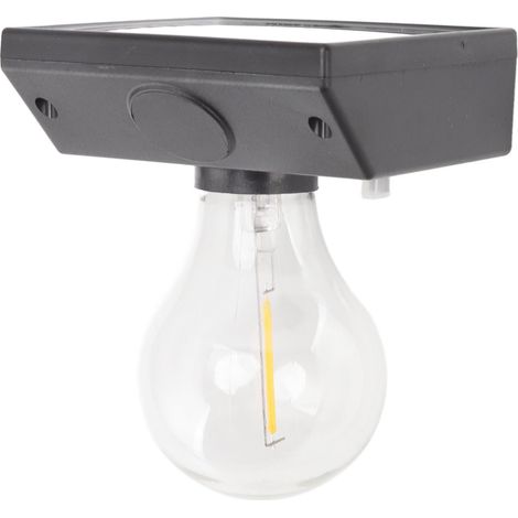 Wasserdichte Solarlampe, dekorative LED-Wandleuchte mit Glühbirne für Outdoor-Camping (1/5)