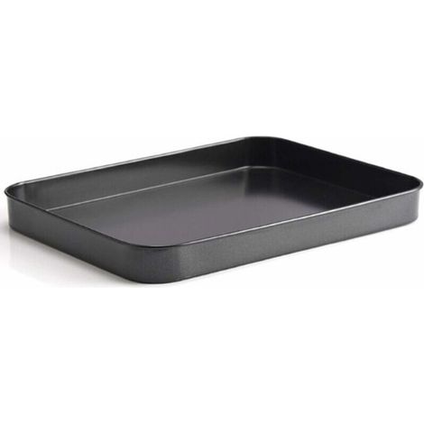 Mini-Backblech aus Edelstahl – Kleine Ofenform – Rechteckig – Zum Backen, Kochen und Servieren – 24,6 x 18,8 x 2,3 cm