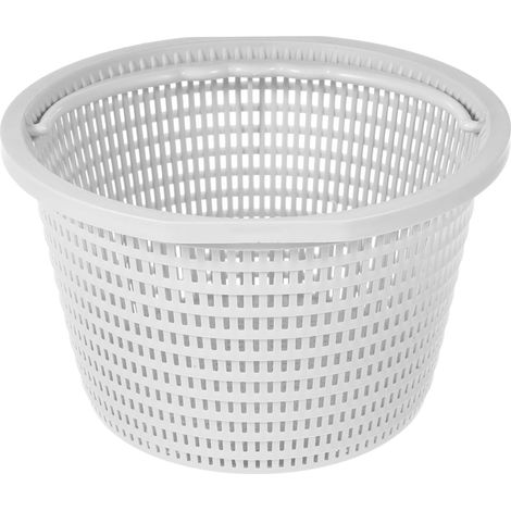 Panier Skimmer Piscine 20 Cm Filtration Compatible avec 2 Panier de Remplacement, pour éCumoire, 20.50X20.50X12.50cm, plastique, blanc, RéUtilisable, Panier de Filtration Skimmer (1/5)