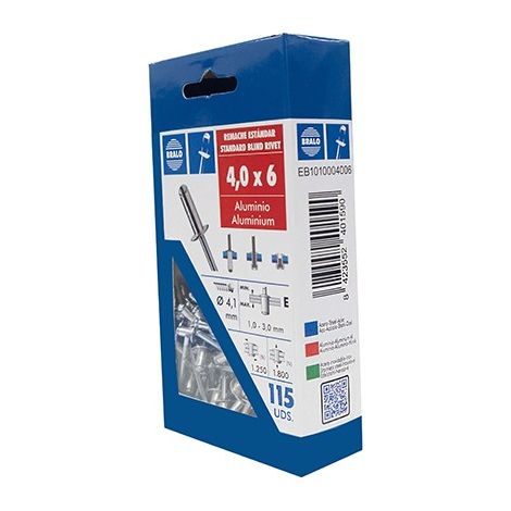 RIVET BLISTER 115 U - 4X6 MM