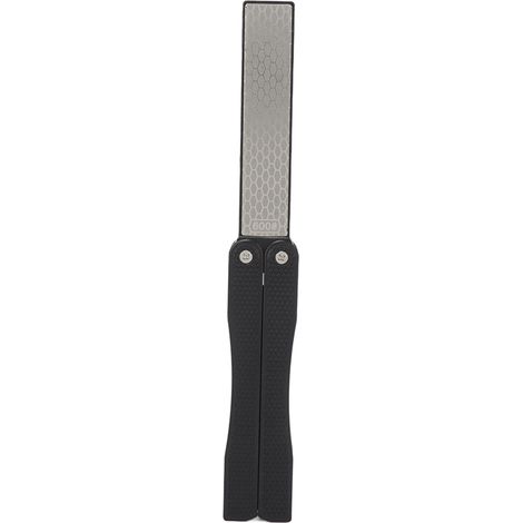 Affûteur de couteaux de poche multifonction à double face, pierre à aiguiser pliable pour couteaux de cuisine et de plein air, idéal pour les couteaux de type faucille et autres. (1/5)