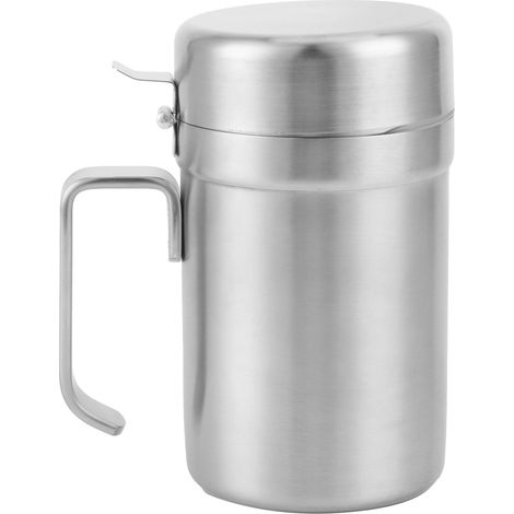 Bouteille d'huile de 550 ml, distributeur d'huile étanche en acier inoxydable avec couvercle pour barbecue de cuisine (1/4)