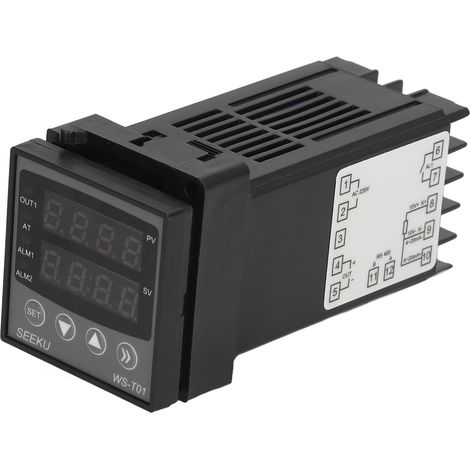PID-Temperaturregler mit Digitalanzeige, ABS-Gehäuse, intelligentes Temperaturmessgerät, 24 V DC (1/5)