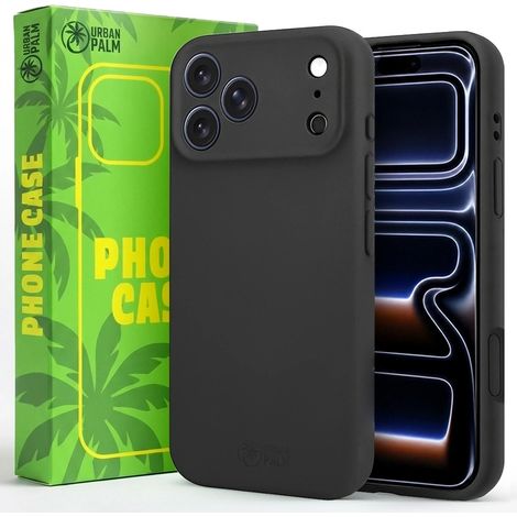 UrbanPalm iPhone 17 Pro Silikonhülle mit MagSafe-Unterstützung, Tiefschwarz (1/5)