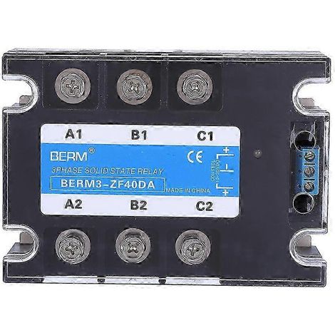 Relais statique BERM3 ZF40DA, module SSR courant continu/alternatif, boîtier transparent, composant électrique pour équipements électroniques, alimentation diverse (1/4)