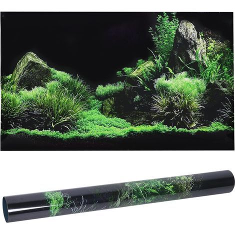 Aquarium Fish Tank Seabed Water Grass Background Decoration PVC Paint Sticker 61 x 30 cm (1/5)