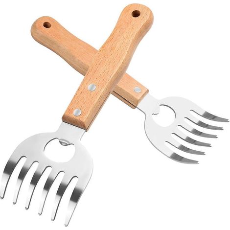 Griffes à viande à déchiqueter X2 - Griffes d'ours en acier inoxydable-- (1/5)