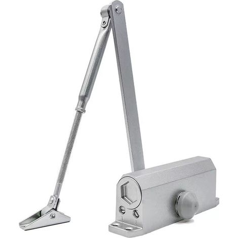 LaBlanc – Ferme-porte Hydraulique Automatique avec Dispositif D'arrêt, Ferme Porte à Ressort Réglable,Argent