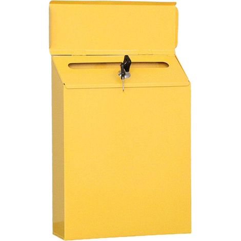 Boîte Aux Lettres à Verrouillage Mural Commentaire Drop Box Paiements Titulaire Boîte Aux Lettres Jaune (1/5)