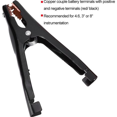 Pince crocodile isolée 500AMP pour batterie automobile 6V/12V avec connecteurs robustes (1/5)