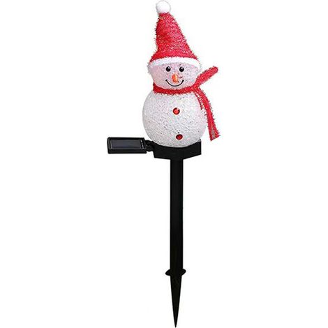 Solarbetriebene Schneemann-Lichterkette für den Außenbereich, Schneemann-Weihnachtsmann-Solar-Ornament (1/4)