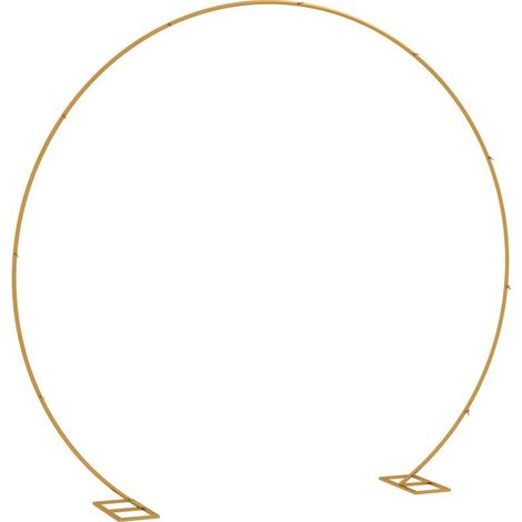 Arche of garden in steel golden, ideal for the balls and the plants grimpantes when of ceremonies, birthday and other events. (1/5)