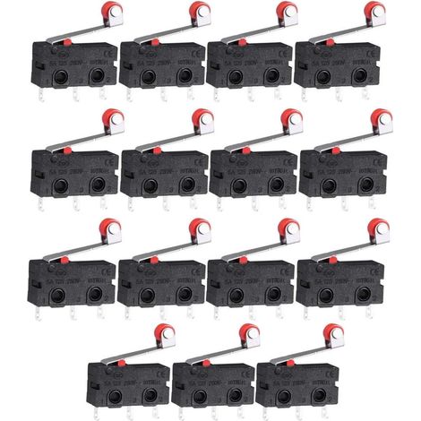 Mikro-Kippschalter – 15er-Pack – Metall und Kunststoff – SPDT-Taster – Elektronik und Haushaltsgeräte – 20 x 6 x 10 mm (1/5)