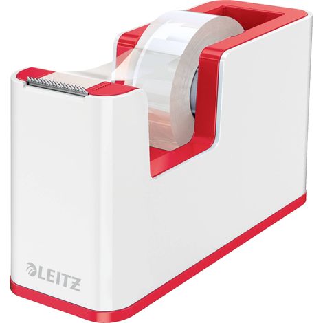 Leitz Dérouleur de ruban adhésif blanc-rouge Largeur du rouleau (max.): 19 mm Longueur du rouleau (max.) 33 m rechargea (1/5)