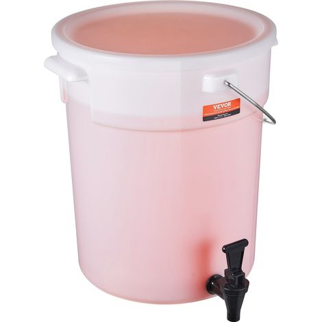 Distributeur de boissons 5 gallons pour fêtes, distributeur de jus plastique avec robinet et couvercle, restaurants et événements (1/5)
