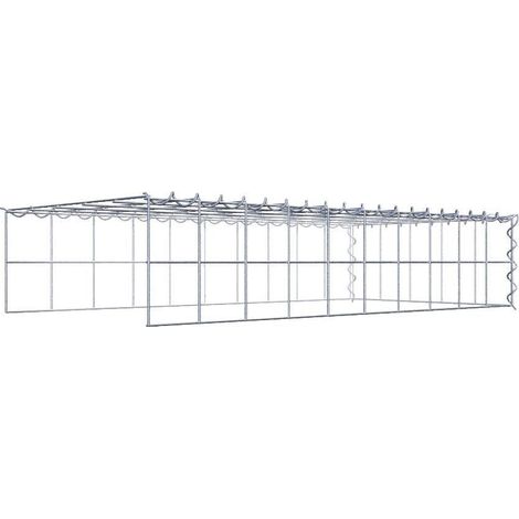 Gabiondeco - Gabion - Element de prolongation en hauteur et en longueur 100 cm x 20 cm x 50 cm (L x H x P). maille 10 x 10 cm. Spirale. Attention il manque deux gri... (1/5)