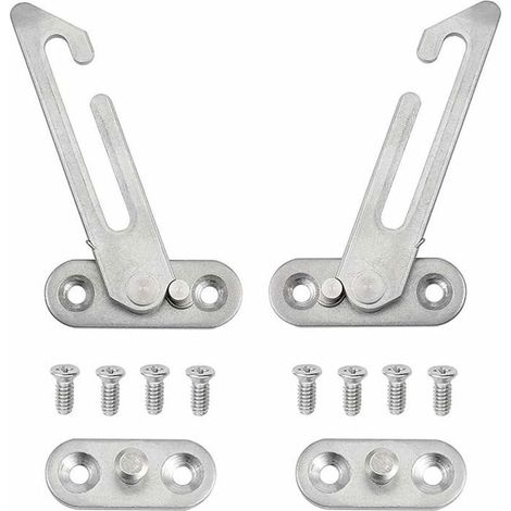 Lot de 2 entrebâilleurs de fenêtre en UPVC - En acier inoxydable 304 - Avec vis - Pour fenêtre à gauche et à droite (1/4)