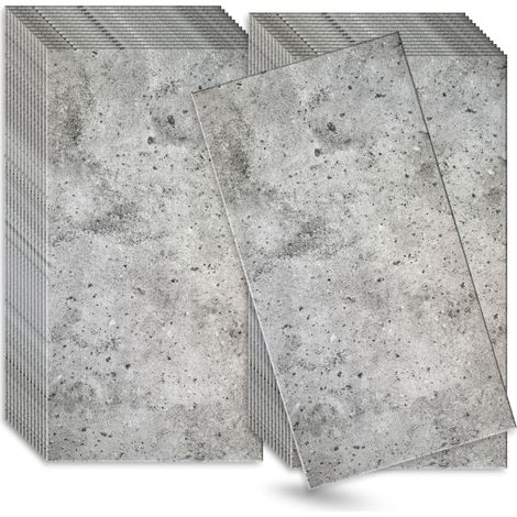 Verdico Panneaux muraux 3D Polystyrène - Gris - 100x50 Cm - 40 pièces - Béton architectonique - 20 m2