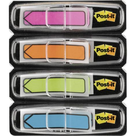 3M Marquage adhésif 7000144925 4 blocs/pack rose, orange, citron vert, bleu turquoise (1/2)
