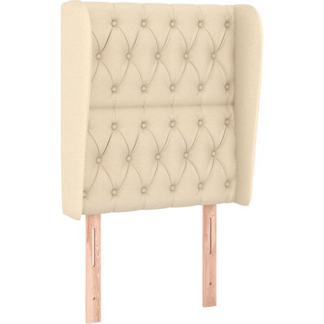 Maison Exclusive - Testiera ad Orecchio Crema 83x23x118/128 cm in Tessuto