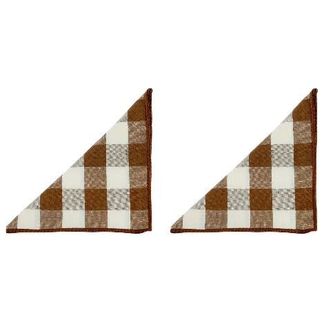 ANDREA HOUSE MS22042 S/2 Servilletas Vichy Marrón 40X40 - ref: MS22042