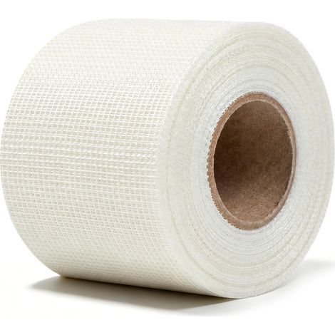 Ruban à Joint en Fibre de Verre 10cm x 30m Blanc 200g Tissu en Fibre Robuste Auto-Adhésif, Industrielle Extra Durable pour la Réparation des Fissures et Joints Muraux (1/5)