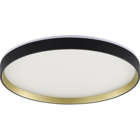 Plafoniera LED Ø40 nero-oro RGB 40W con telecomando (1/2)