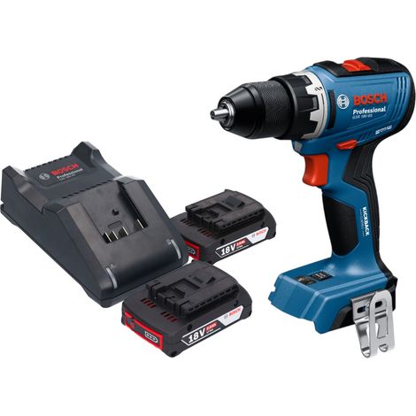 Bosch GSR 18V-65 Professional Perceuse-visseuse sans fil 18 V 63 Nm Brushless + 2x batterie 2,0 Ah + chargeur