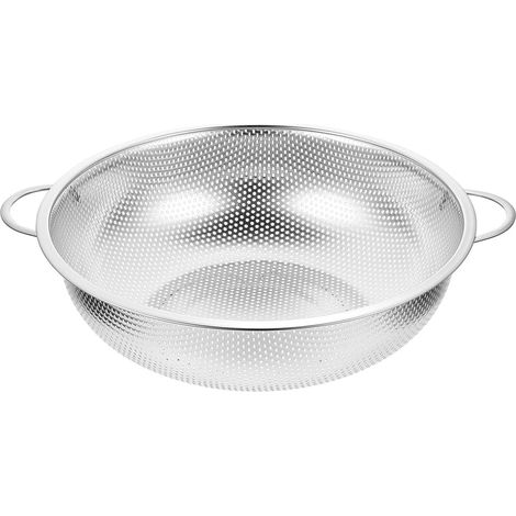 Passoire à Mailles Fines Solide et Pratique en Acier Inoxydable Double Poignée, Ustensile Cuisine Inox pour Égoutter Légumes et Riz (1/5)