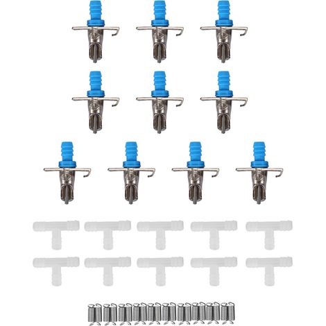 Lot de 10 abreuvoirs à tétine pour lapins, avec double ressort de suspension. (1/5)